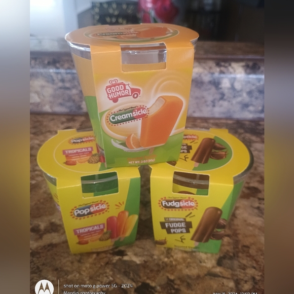 Ice cream flavored candles jar scented candles set for three. New - Picture 2 of 5